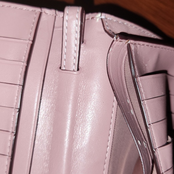 Coach Pink Floral Embossed Women's Wallet - Picture 11 of 11